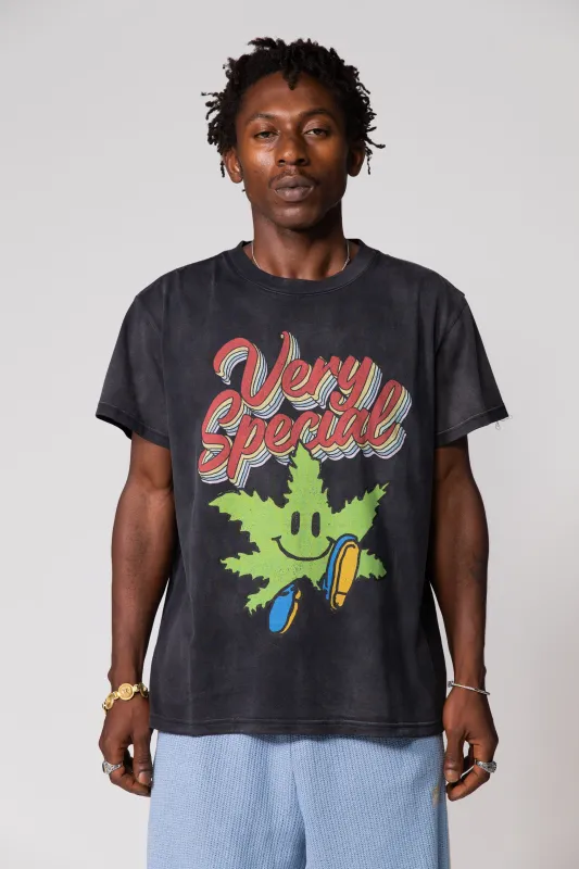 Black Mr Happy Herb Vintage Tee made by Something Very Special