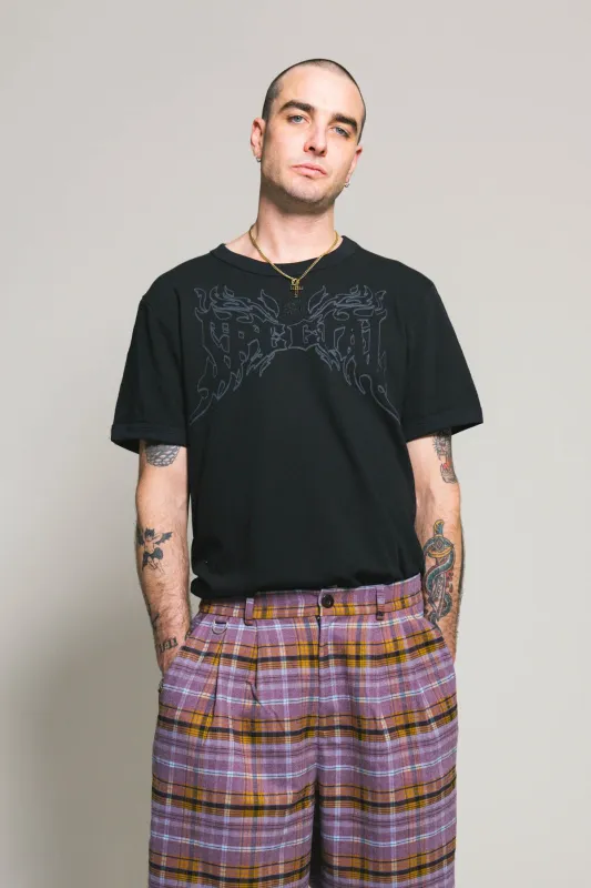Very Special Black Mesh Fitted Tee made by Something Very Special
