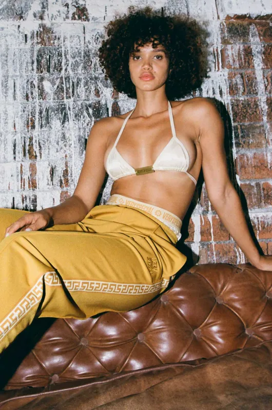 Cream Satin Tri Top made by Something Very Special