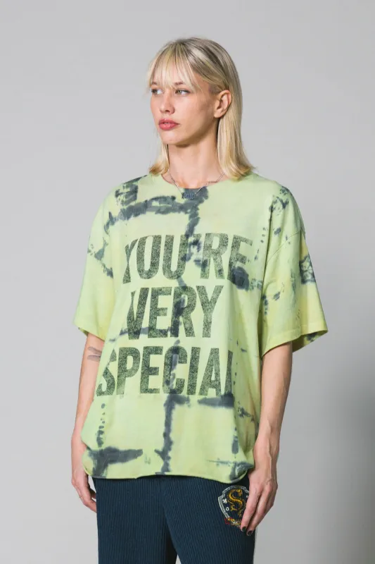 Lime Tie Dye YVS Trashed Tee made by Something Very Special