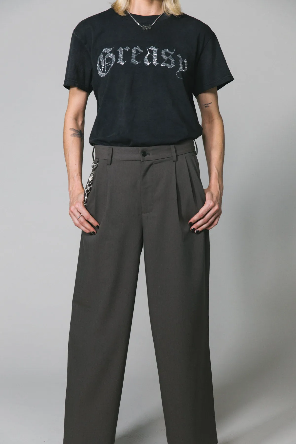 Charcoal Westwood Pleated Pant sold by Something Very Special product image thumbnail 4
