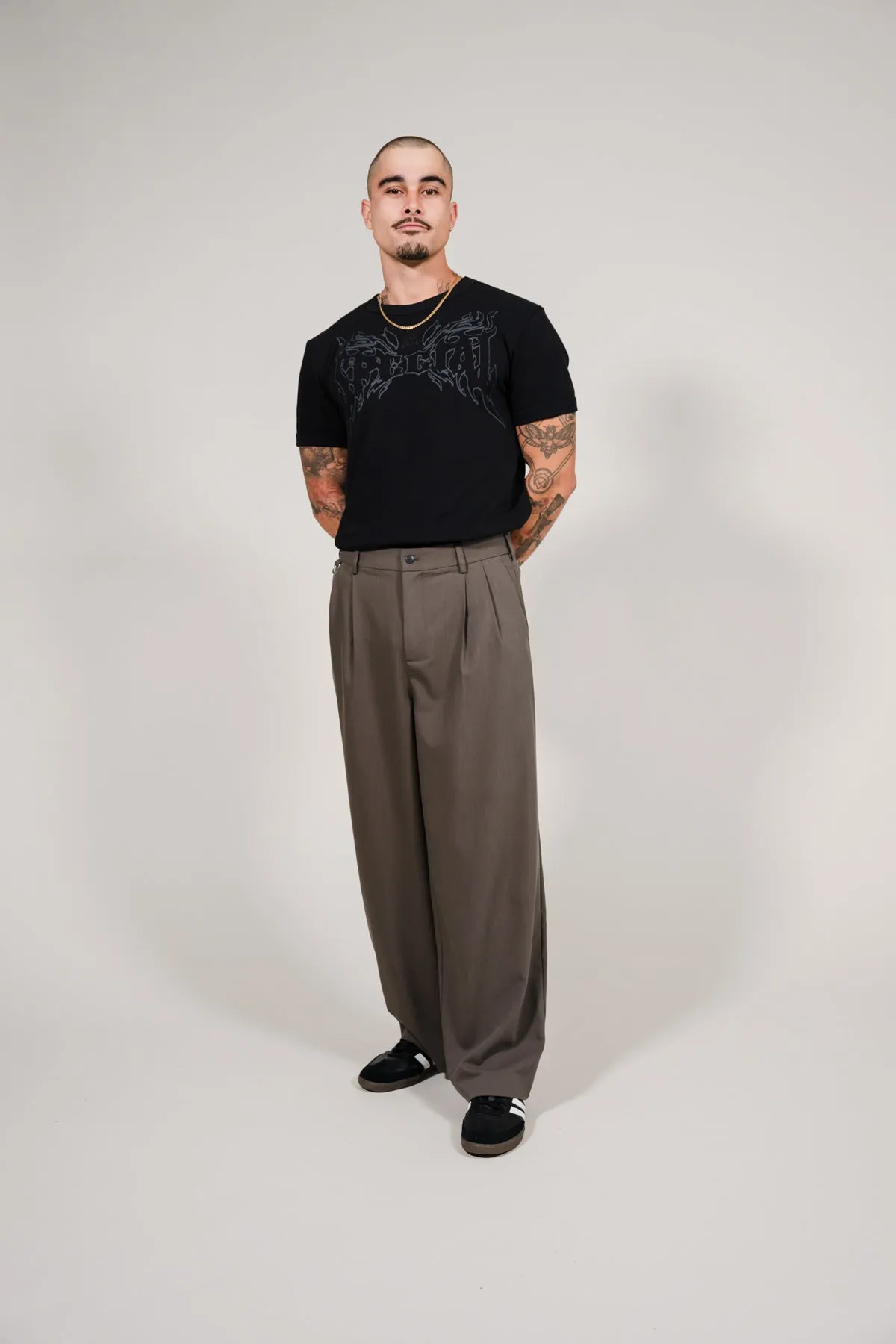 Charcoal Westwood Pleated Pant sold by Something Very Special product image thumbnail 3