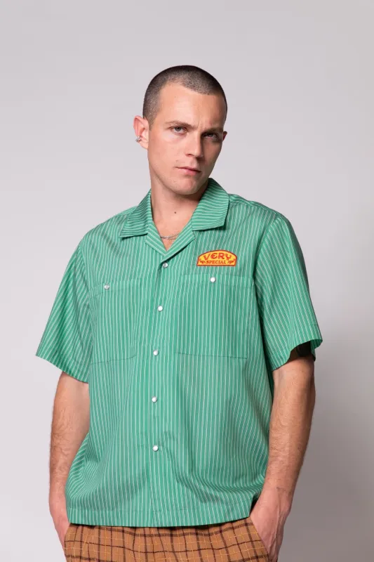 Green Stripe Work Shirt made by Something Very Special