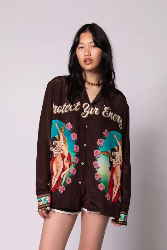 Silk Mocha Guardian Angels LS Shirt made by Something Very Special