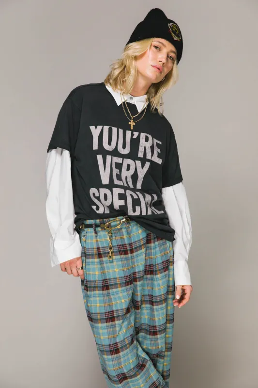 Vintage Black YVS Trashed Tee made by Something Very Special