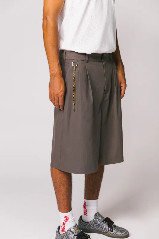 Charcoal Westwood Pleated Baggy Short made by Something Very Special