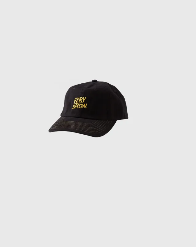 Black Stack logo Dad Cap made by Something Very Special