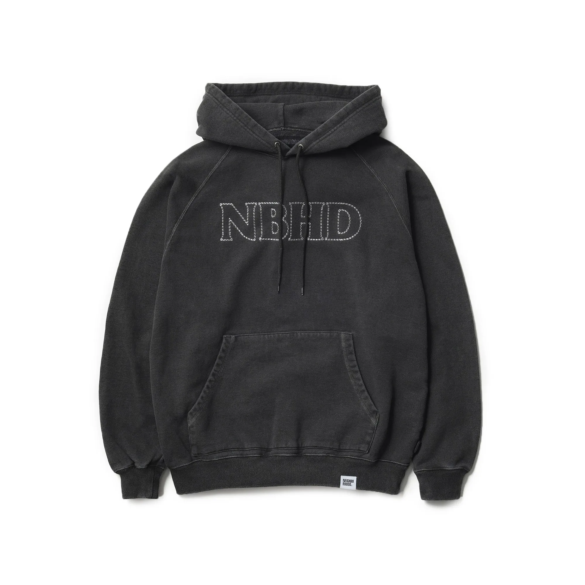Neighborhood Pigment Dyed Hoodie 'Black' sold by ROOTED