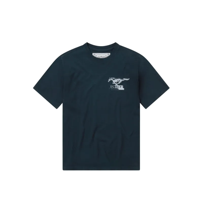 One of These Days Mustang Cross Tee 'Washed Black' sold by ROOTED