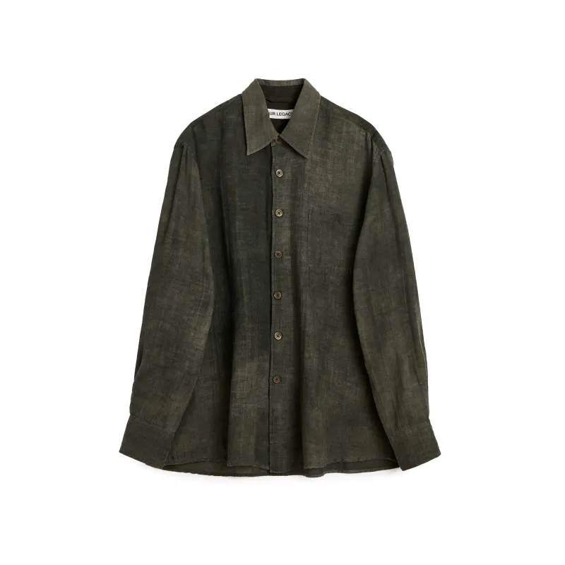 Our Legacy Sparse Cotton Above Shirt 'Dark Cloud' sold by ROOTED