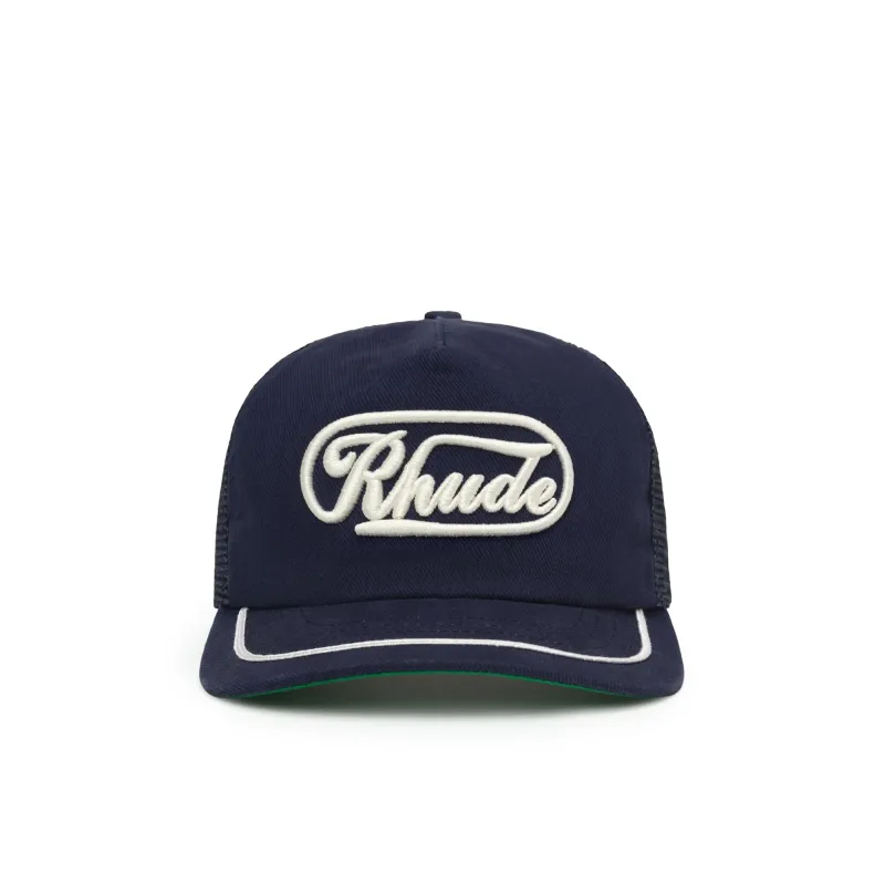 Rhude Trucker Hat 'Navy/White' sold by ROOTED