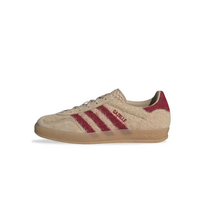 Womens adidas Gazelle Indoor 'Magic Beige/Team Victory Red' sold by ROOTED