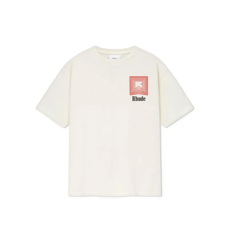 Rhude Chevron Repeat Tee 'Vintage White' sold by ROOTED