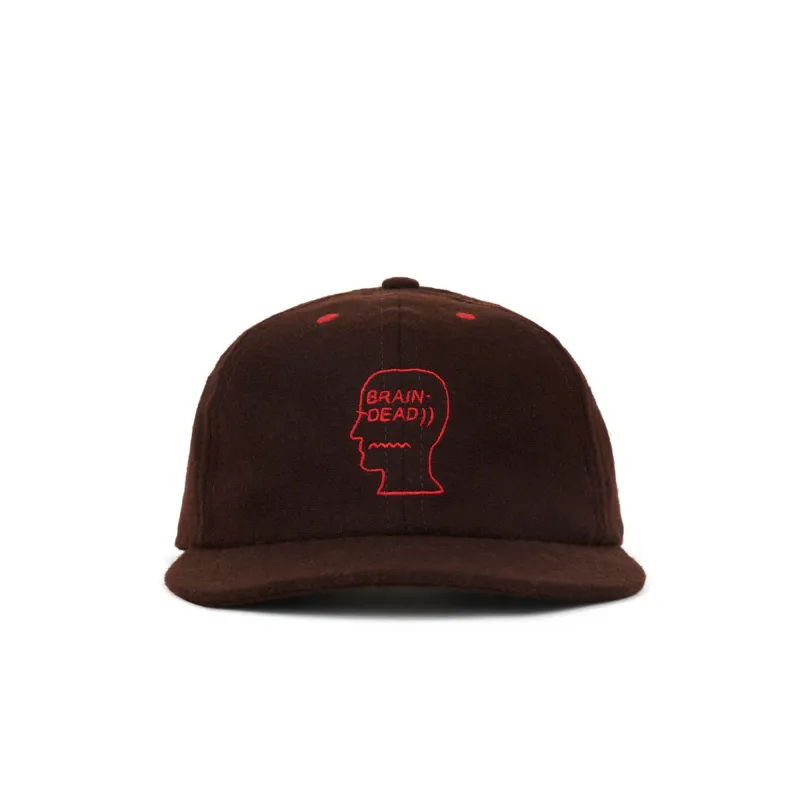Brain Dead Flannel 6 Panel Hat 'Brown' sold by ROOTED