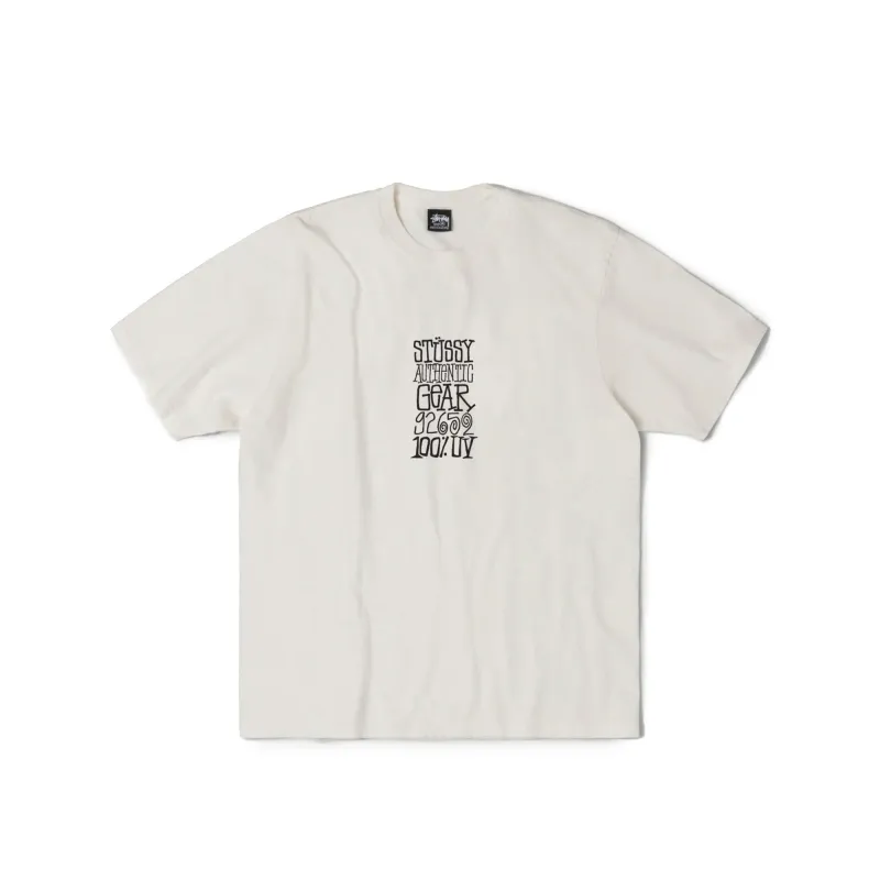 Stussy Authentic Gear Pigment Dyed Tee 'Natural' sold by ROOTED