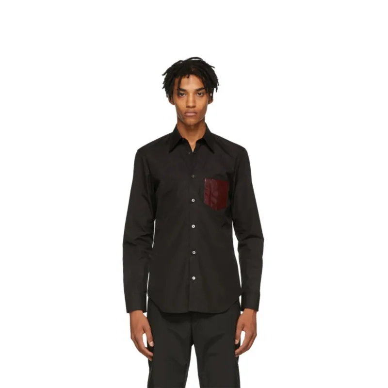 Maison Margiela Contrast PVC Pocket Shirt 'Black' sold by ROOTED