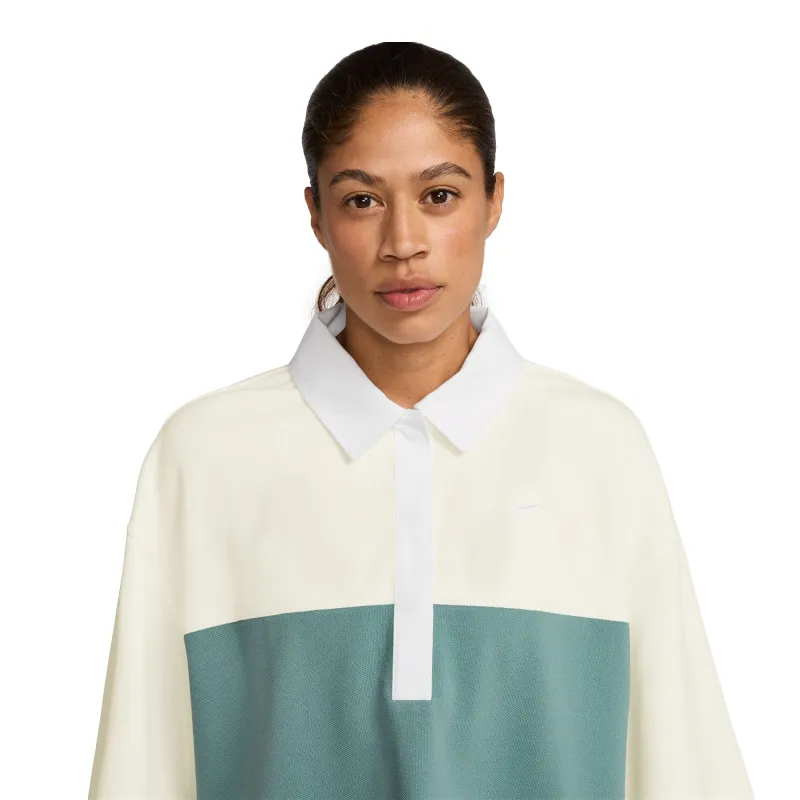 Womens Nike Sportswear Oversized SS Polo 'Sail/Cannon' sold by ROOTED