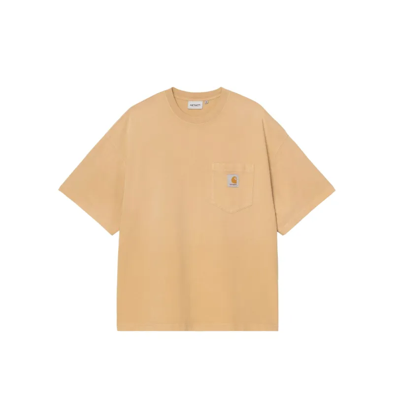 Carhartt WIP Chalk Wash Hudson Pocket Tee 'Dusty Hamilton Brown' sold by ROOTED