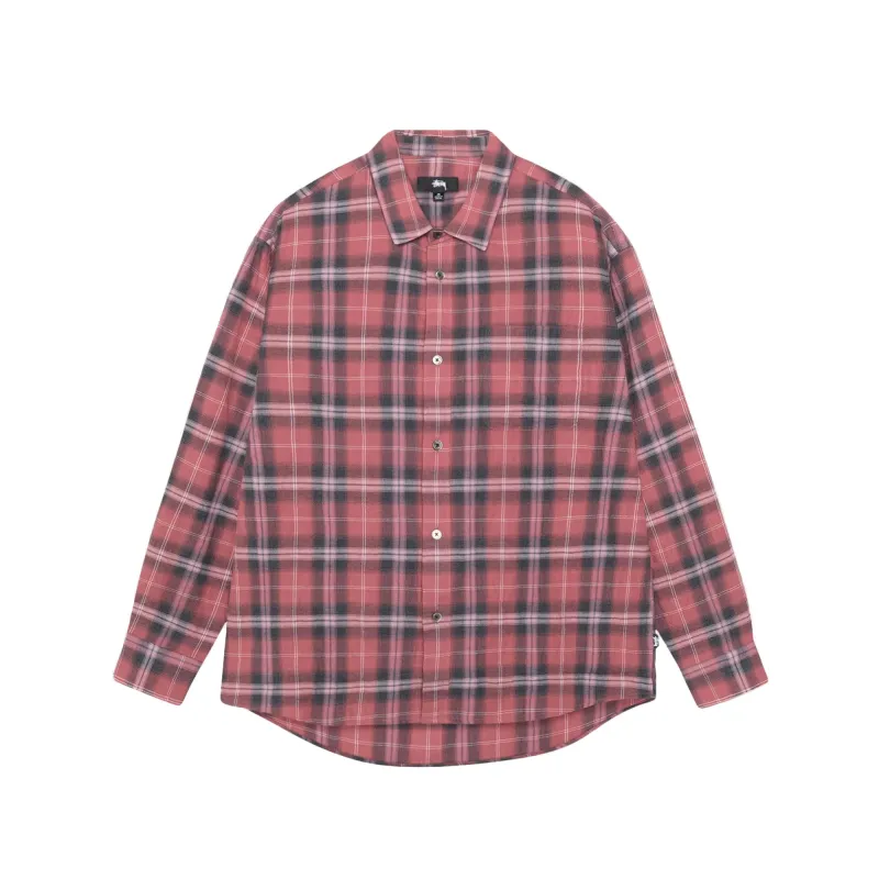 Stussy Beach Plaid Shirt 'Red' made by Stussy