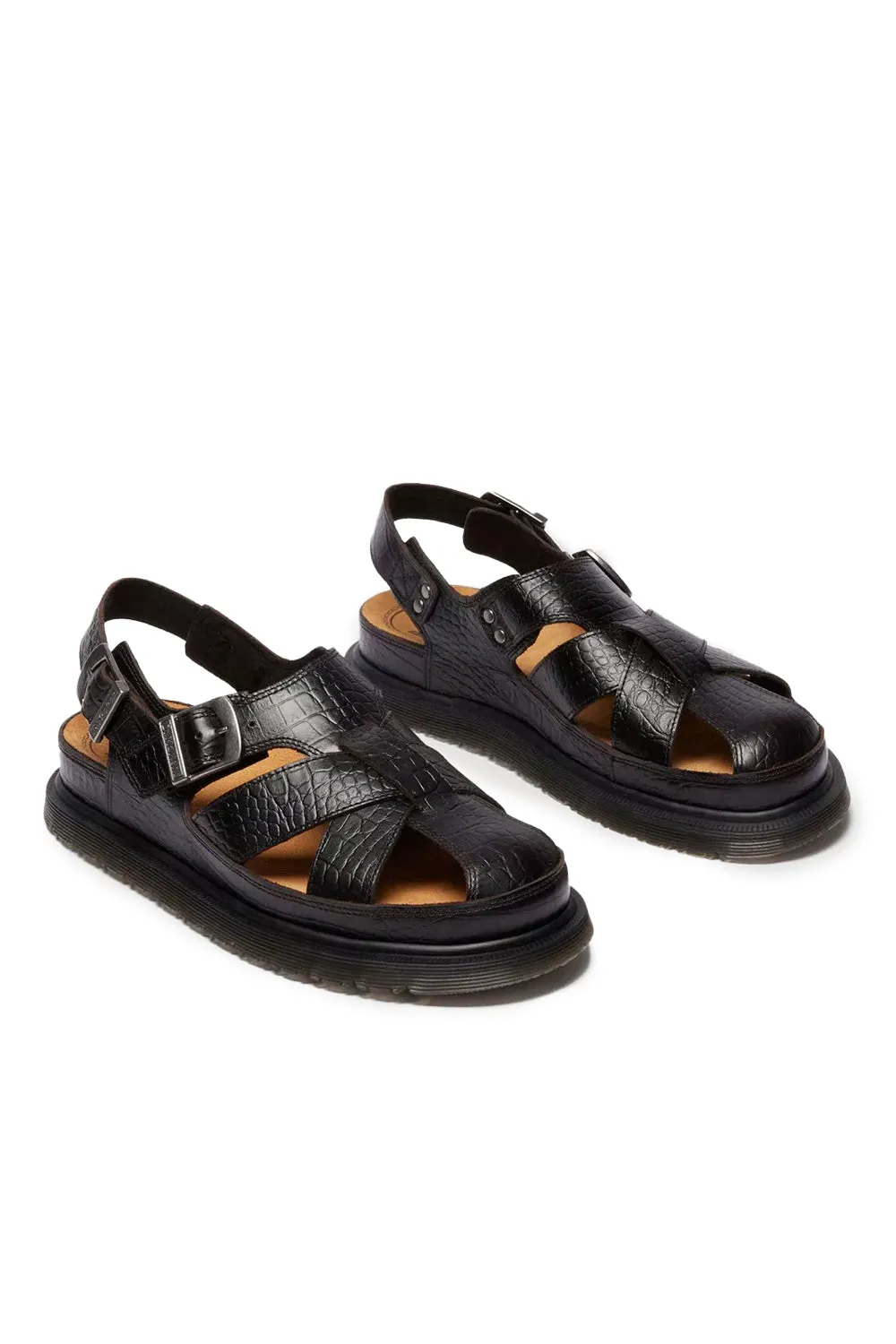Dr Martens Aniline Croc Emboss San 'Dark Brown' sold by ROOTED product image thumbnail 2