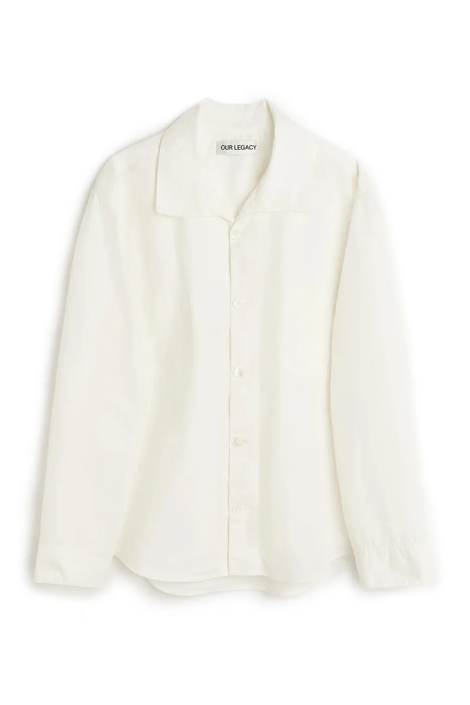 Our Legacy Funnel Shirt 'White Dense Poplin' sold by ROOTED