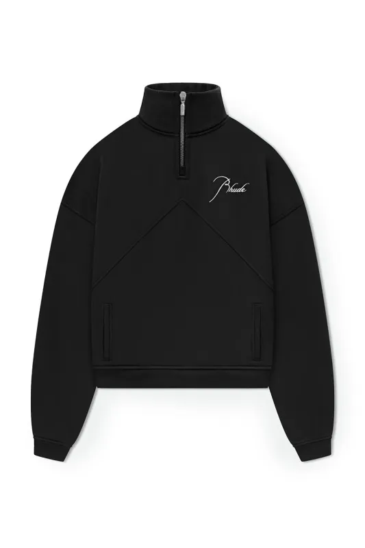 Rhude 1/4 Zip Sweatshirt 'Vintage Black' sold by ROOTED