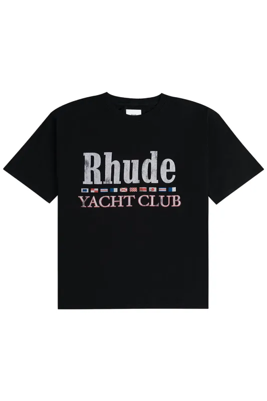 Rhude Flag Tee 'Vintage Black' sold by ROOTED