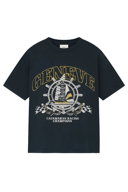 Rhude Geneve Catamaran Tee 'Vintage Black' sold by ROOTED