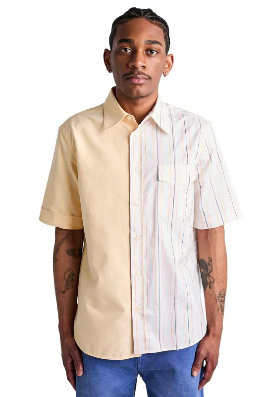 Marni Half Poplin Striped Shirt 'Ivory' sold by ROOTED