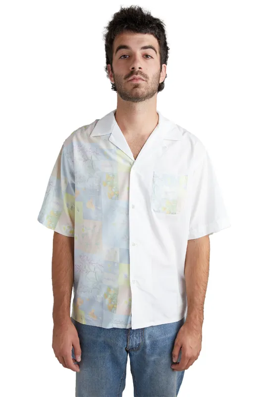 John Elliott Camp Shirt 'Super Bloom Grid' sold by ROOTED