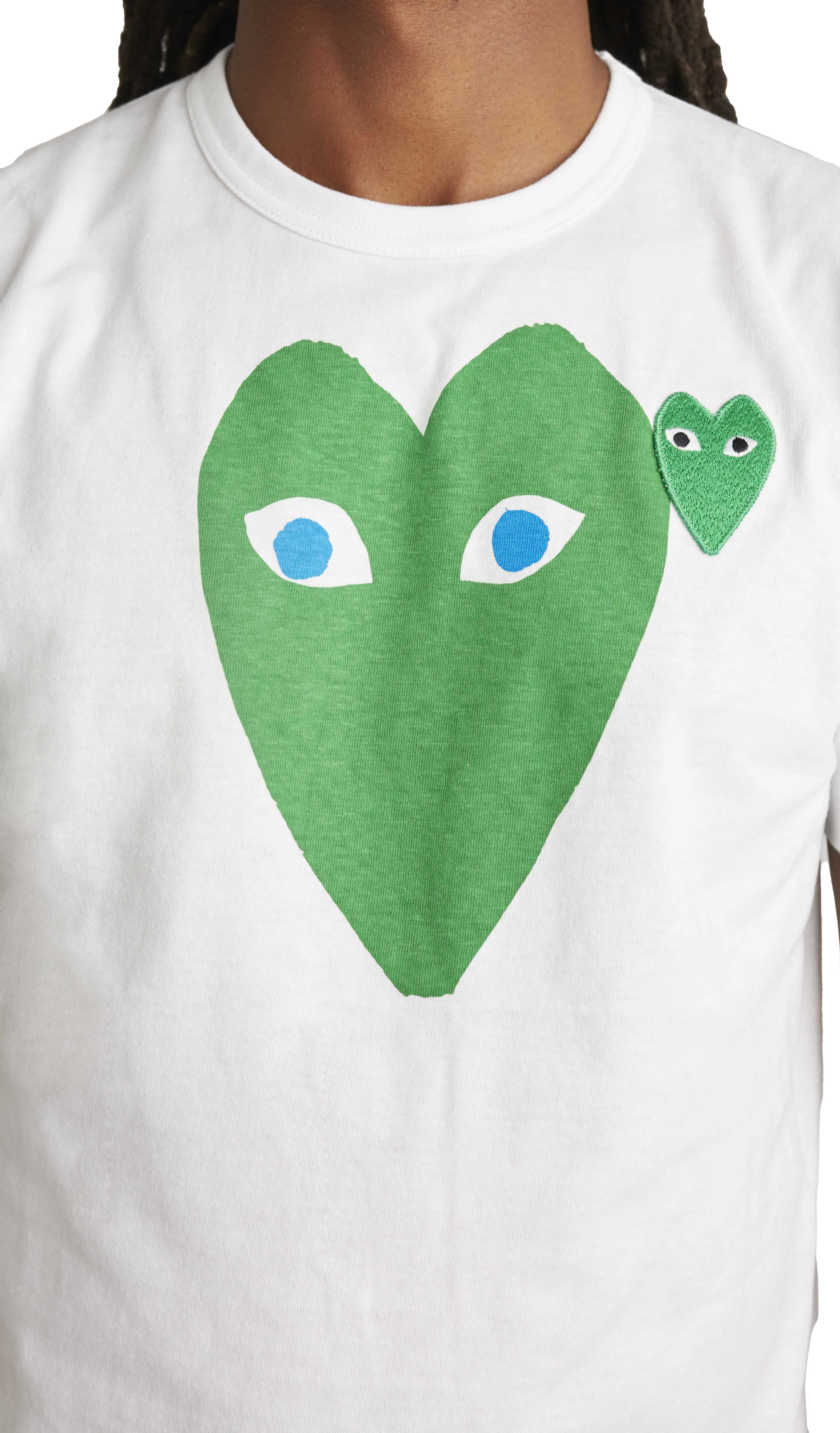 Comme des Garcons PLAY Green Blue Eyes Tee 'White' sold by ROOTED product image thumbnail 4