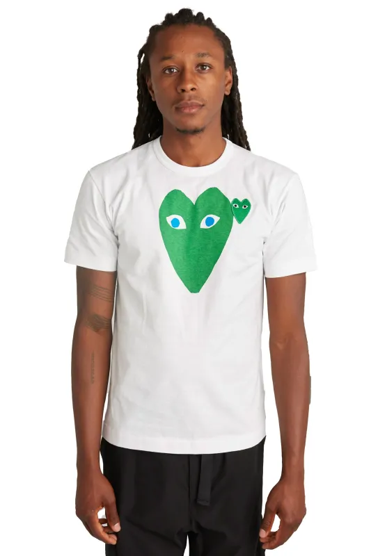Comme des Garcons PLAY Green Blue Eyes Tee 'White' made by Comme des Garcons PLAY