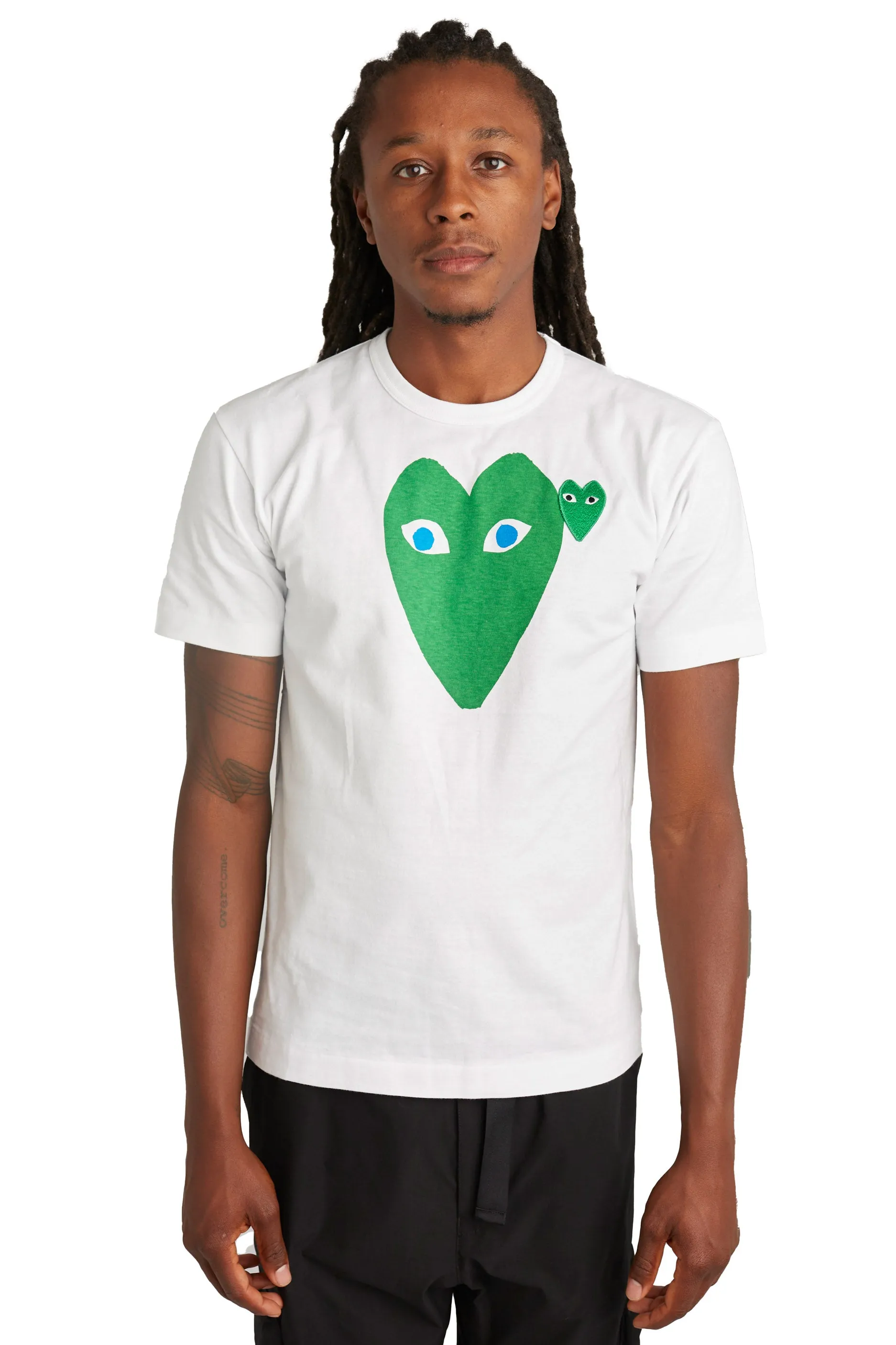 Comme des Garcons PLAY Green Blue Eyes Tee 'White' sold by ROOTED