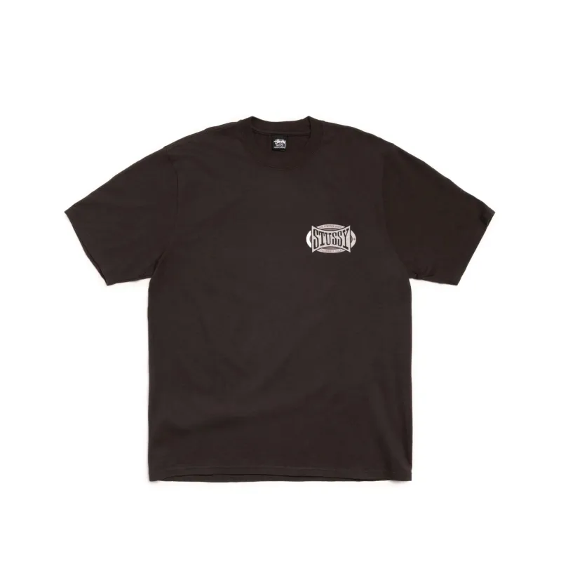 Stussy Champion Oval Tee 'Faded Black' sold by ROOTED