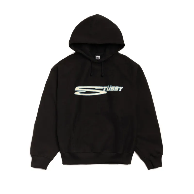 Stussy Stretch Hoodie 'Black' sold by ROOTED
