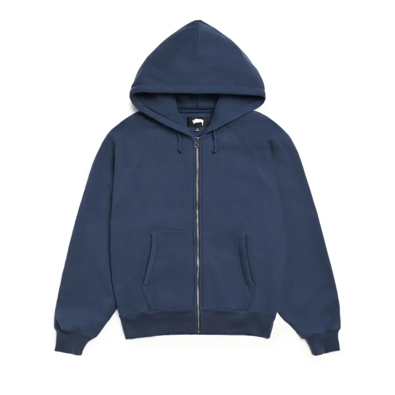 Stussy Raglan Zip Hoodie 'Navy' sold by ROOTED