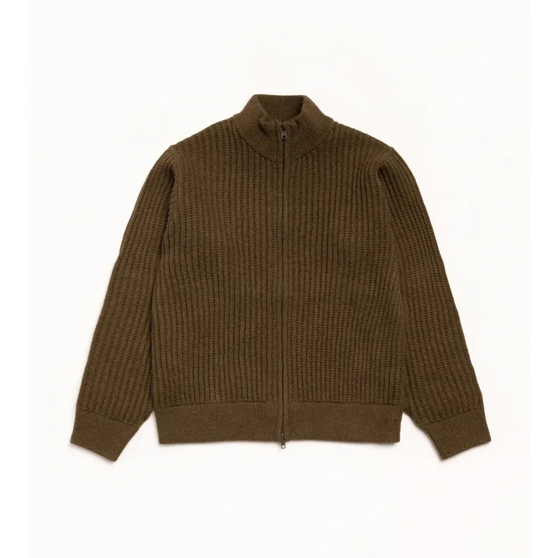 Stussy Military Patch Zip Sweater 'Green' made by ROOTED