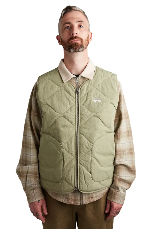 Stussy Recycled Nylon Liner Vest 'Coyote' made by Stussy