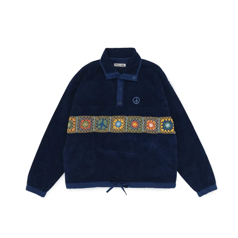 Story Mfg Polite Corduroy Pullover 'Indigo' made by Story Mfg.