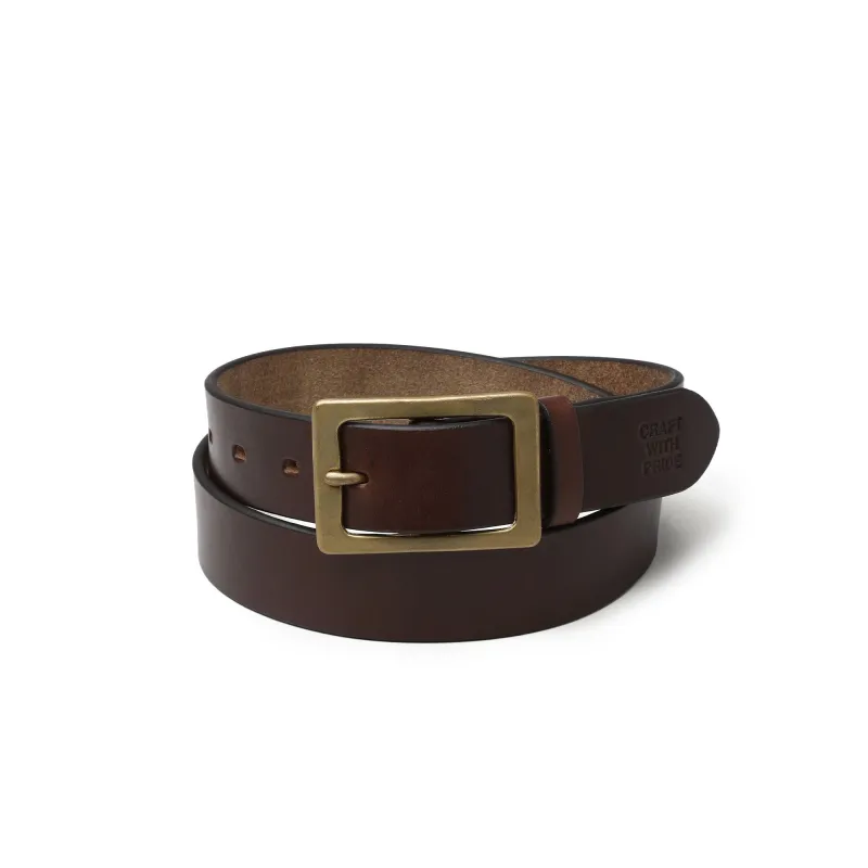 Neighborhood Cow Leather Belt 'Brown' made by Neighborhood