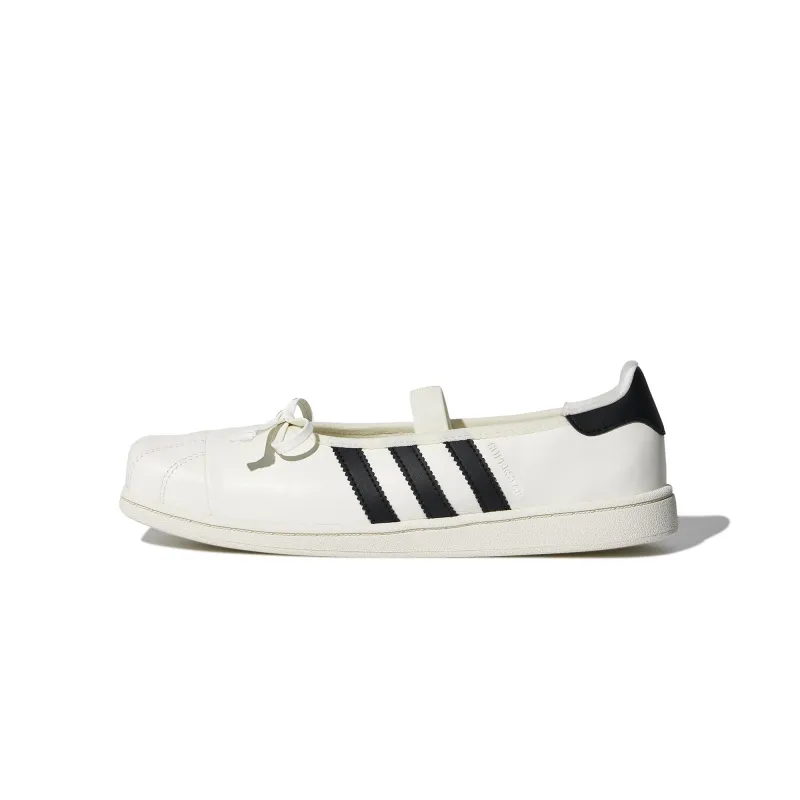 Womens adidas x JENNIE Superstar SQ Ballet 'White/Black' made by Adidas