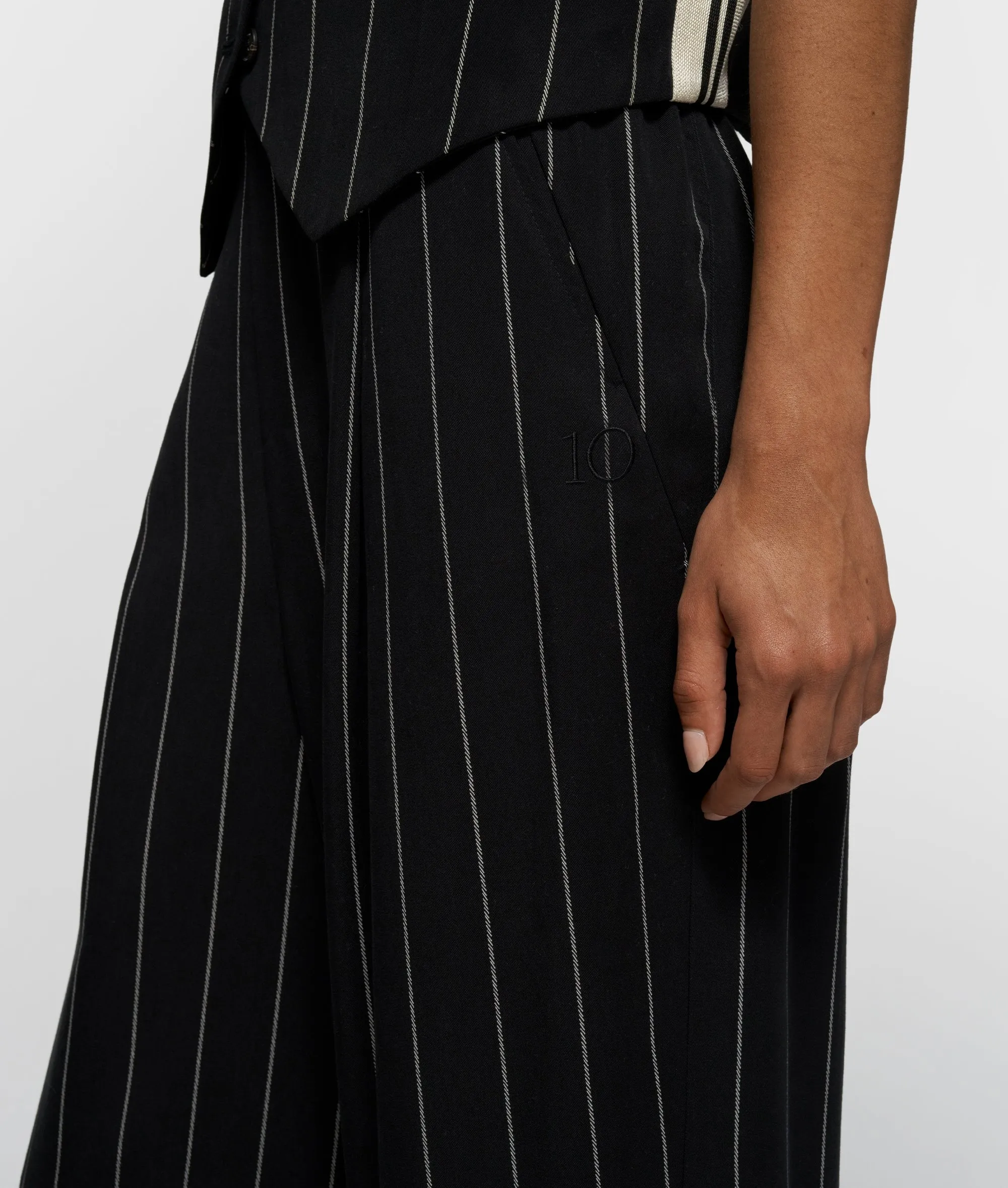 pants pinstripe | black sold by 10days product image thumbnail 4