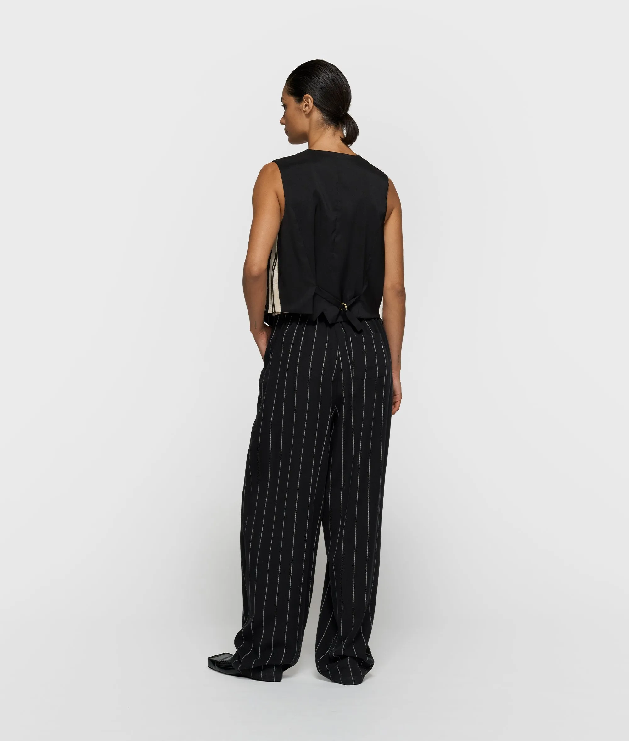 pants pinstripe | black sold by 10days product image thumbnail 3