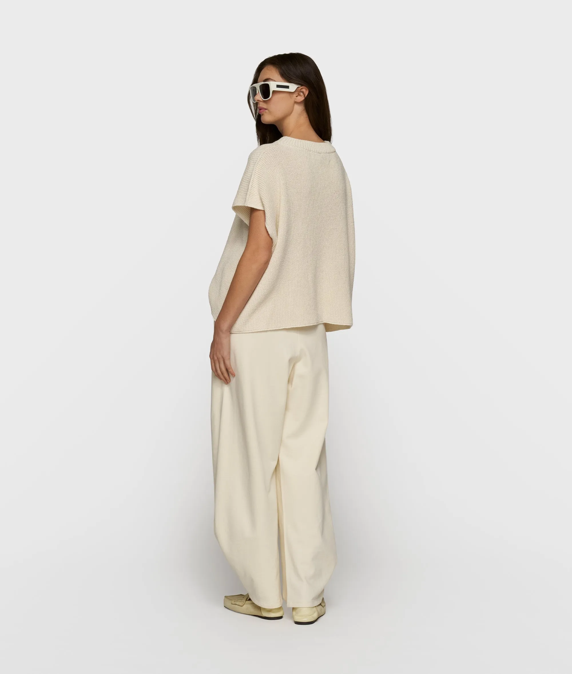 cotton knit top | soft vanilla sold by 10days product image thumbnail 4