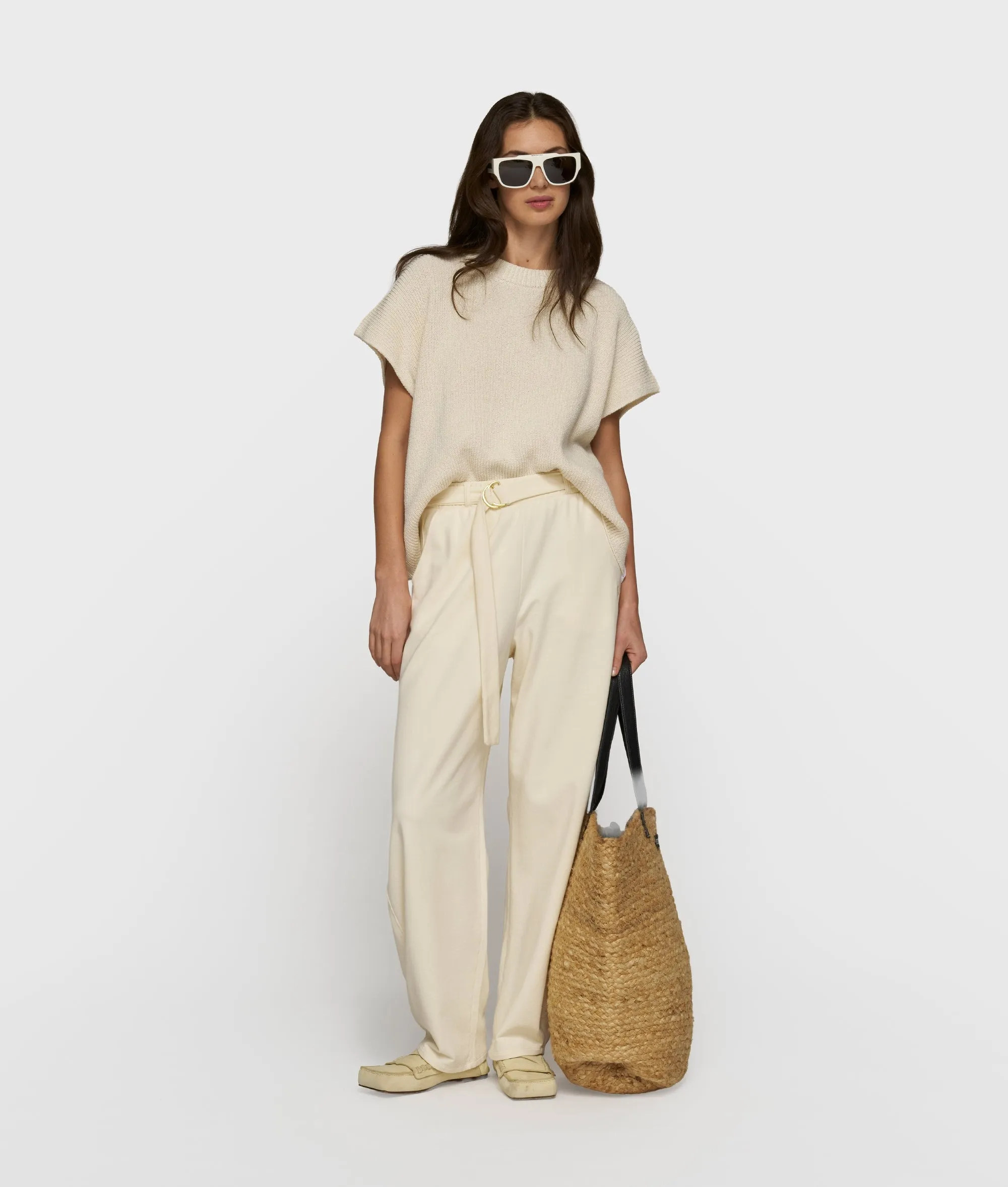 cotton knit top | soft vanilla sold by 10days product image thumbnail 3