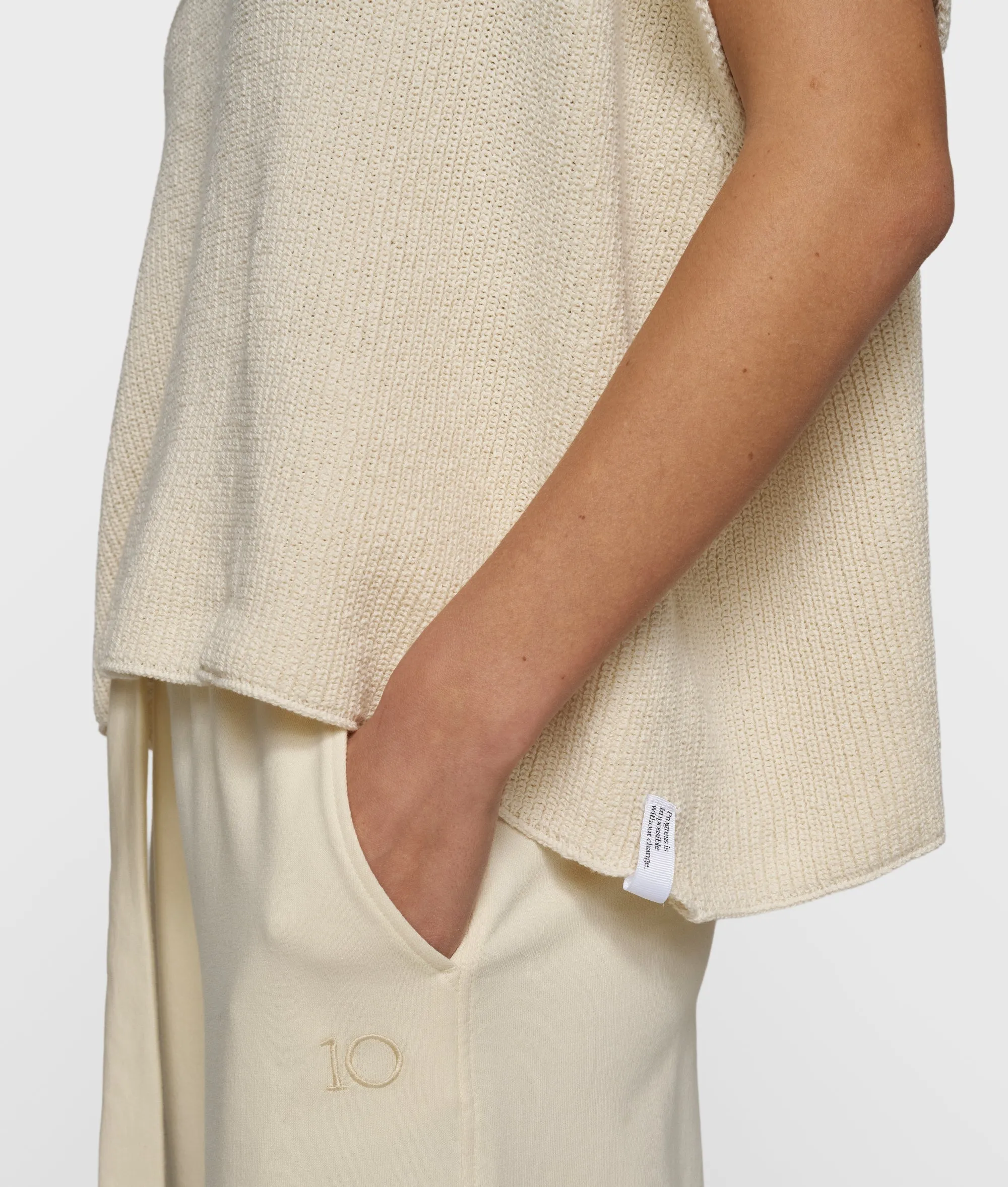 cotton knit top | soft vanilla sold by 10days product image thumbnail 2