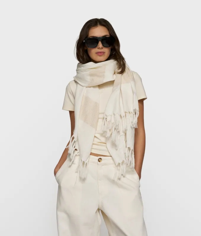 scarf cotton lurex | ecru made by 10days