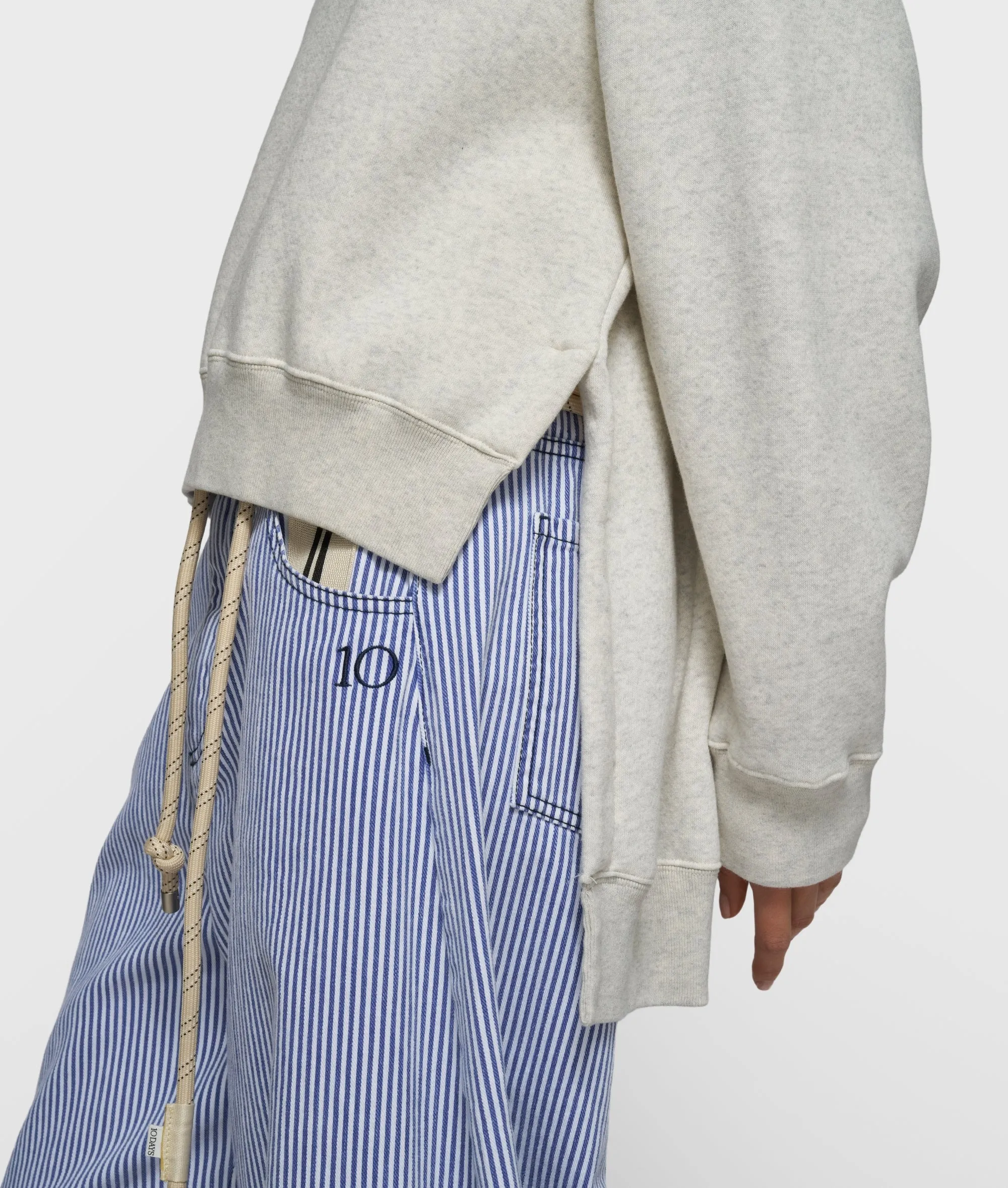 a-symmetric sweater | soft white melee sold by 10days product image thumbnail 2