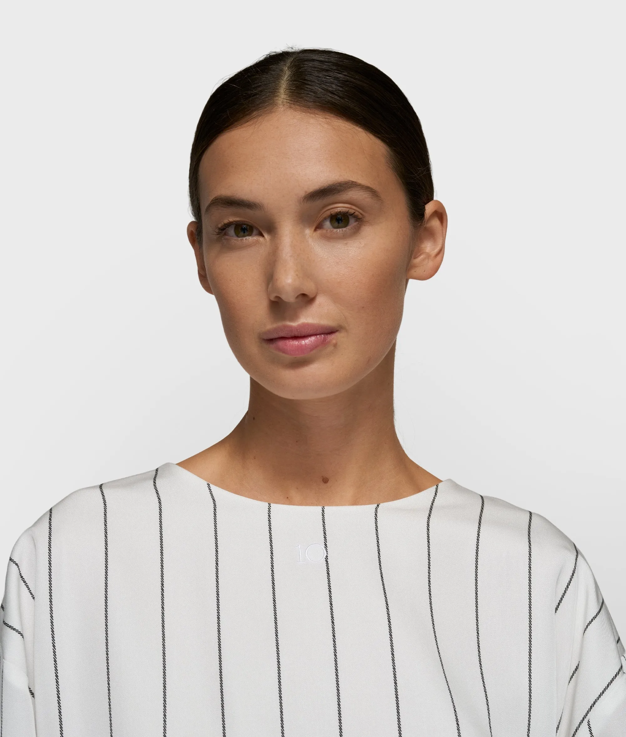balloon blouse pinstripe | ecru sold by 10days product image thumbnail 2