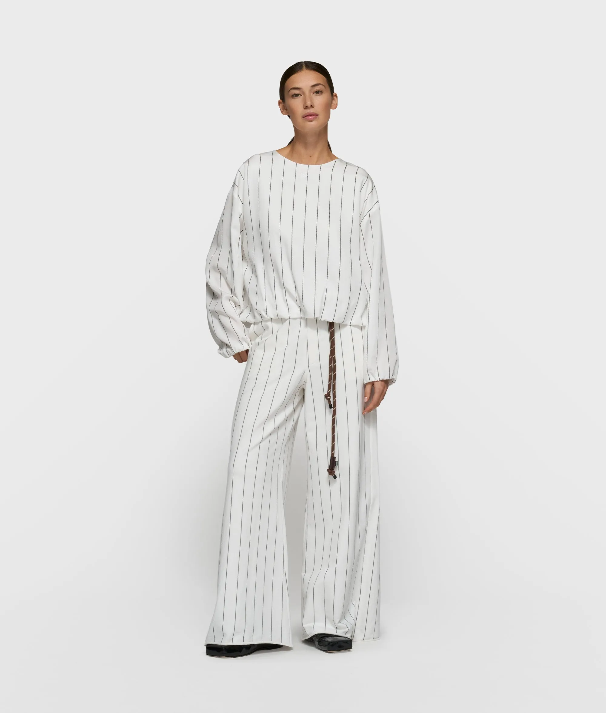 balloon blouse pinstripe | ecru sold by 10days product image thumbnail 3